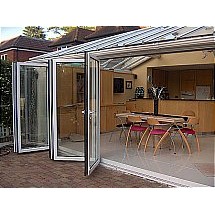 Partially opened doors
